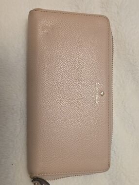 kate spade Pebbled Blush Zip-Around Wallet